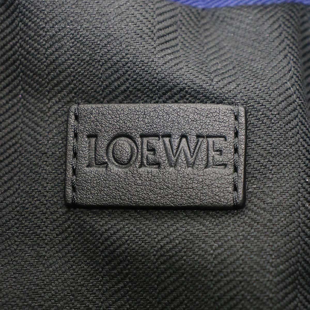 Loewe Dice Print Drawstring Pouch Navy Purple