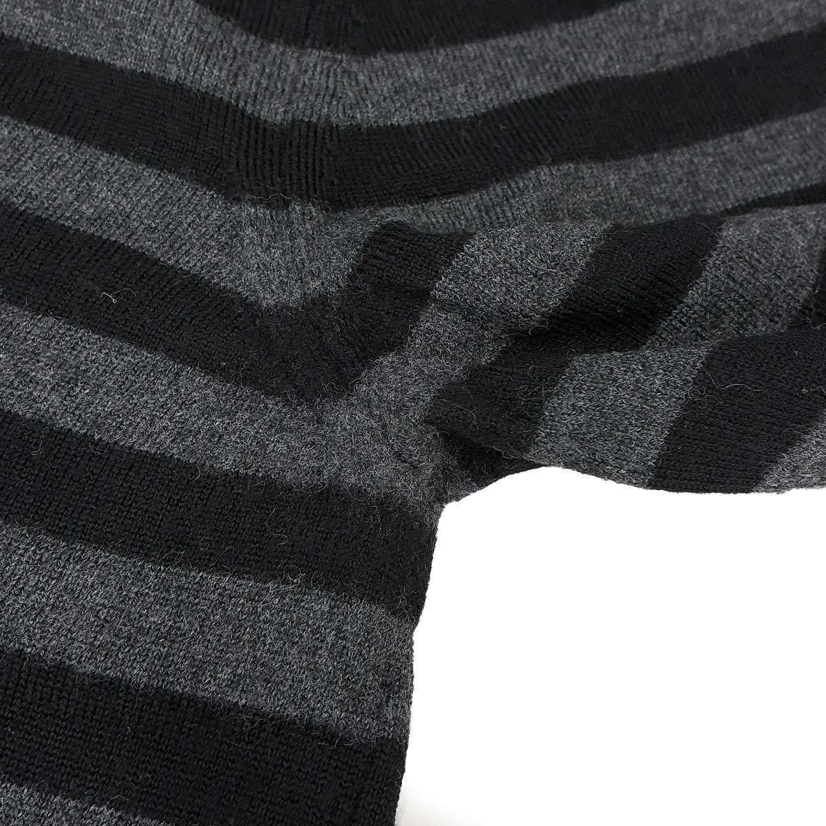 Dolce & Gabbana Embroidery Border Knit Sweater Black Gray 48