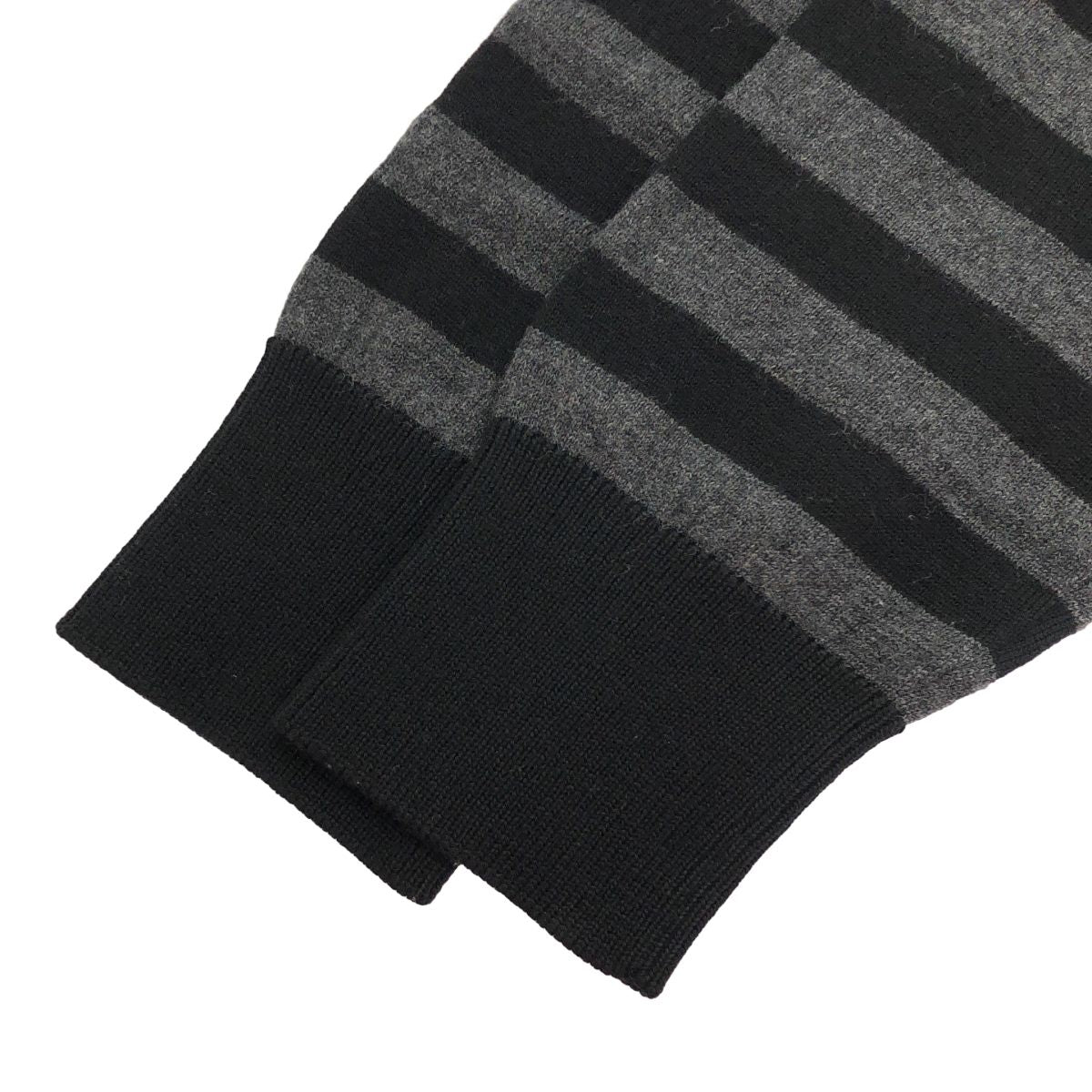 Dolce & Gabbana Embroidery Border Knit Sweater Black Gray 48