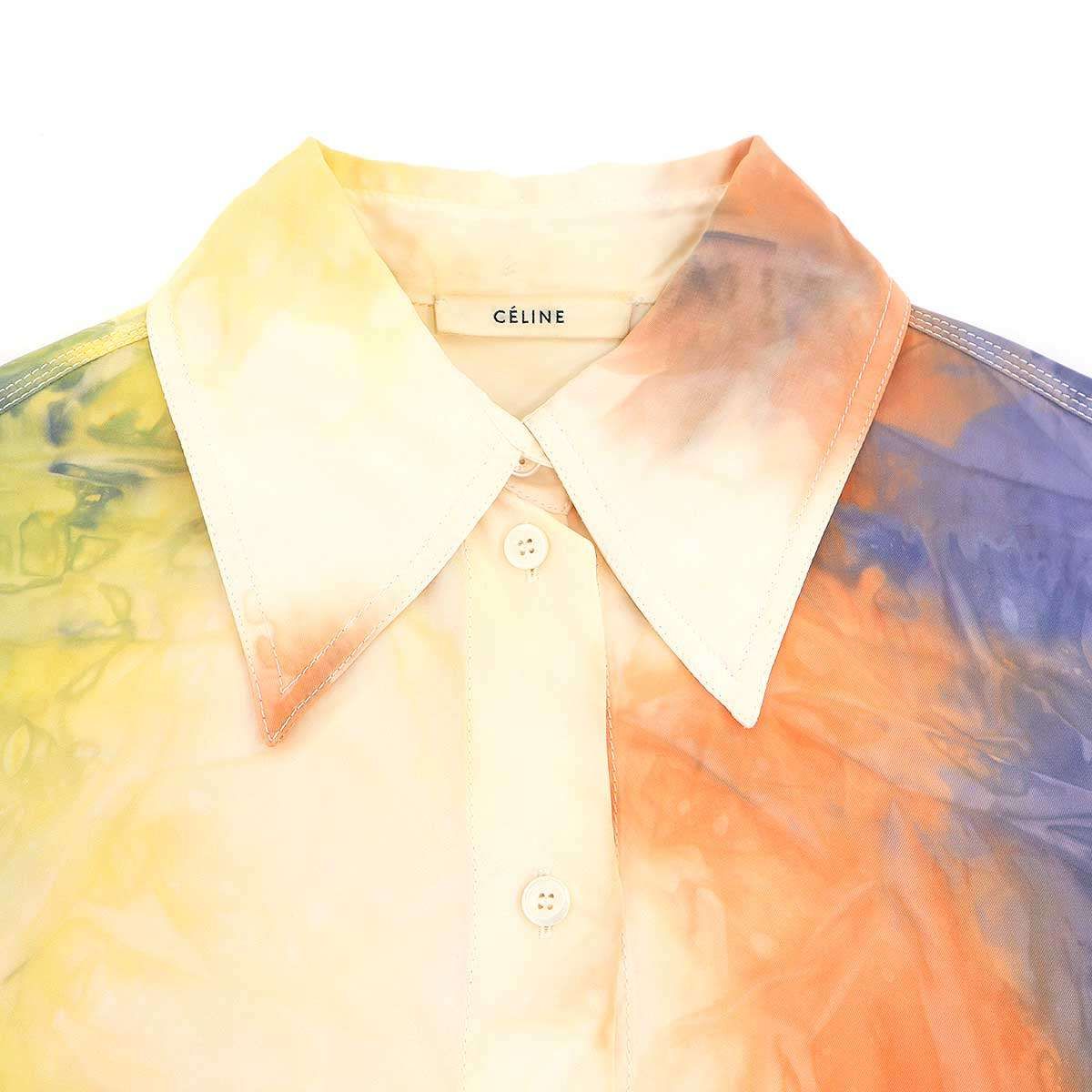 Celine by Phoebe Philo Resort Tie Dye Shirt Tie Dye Blouse 2 Mix 36