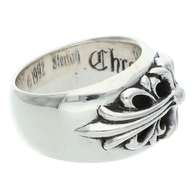 Chrome Hearts Flrl Crs Floral Cross Silver Ring