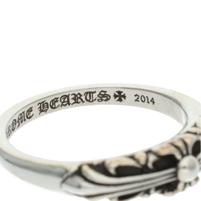 Chrome Hearts Baby Classic Floral Cross Silver Ring