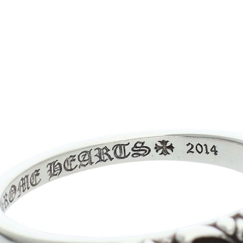 Chrome Hearts Baby Clsc P D Classic Floral Cross Pave Diamond Silver Ring