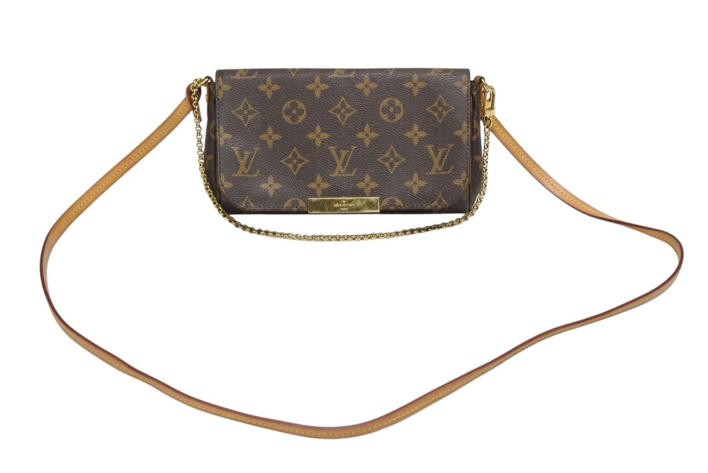 Louis Vuitton Monogram Favorite PM Shoulder Bag Brown Gold
