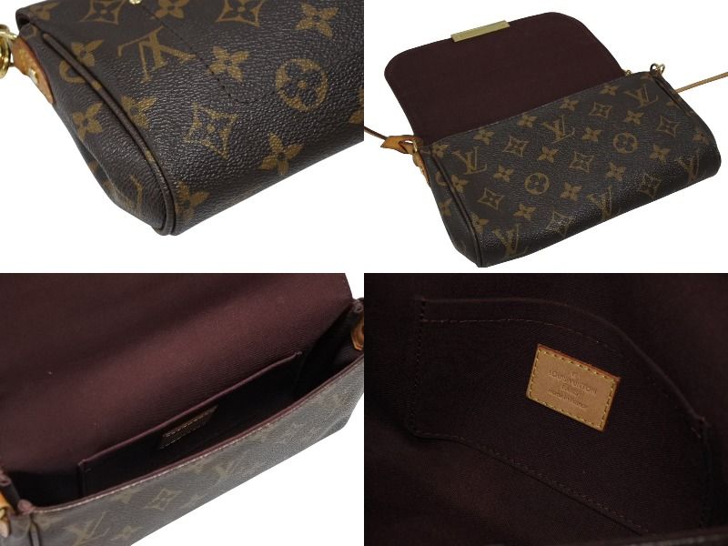 Louis Vuitton Monogram Favorite PM Shoulder Bag Brown Gold — view 7