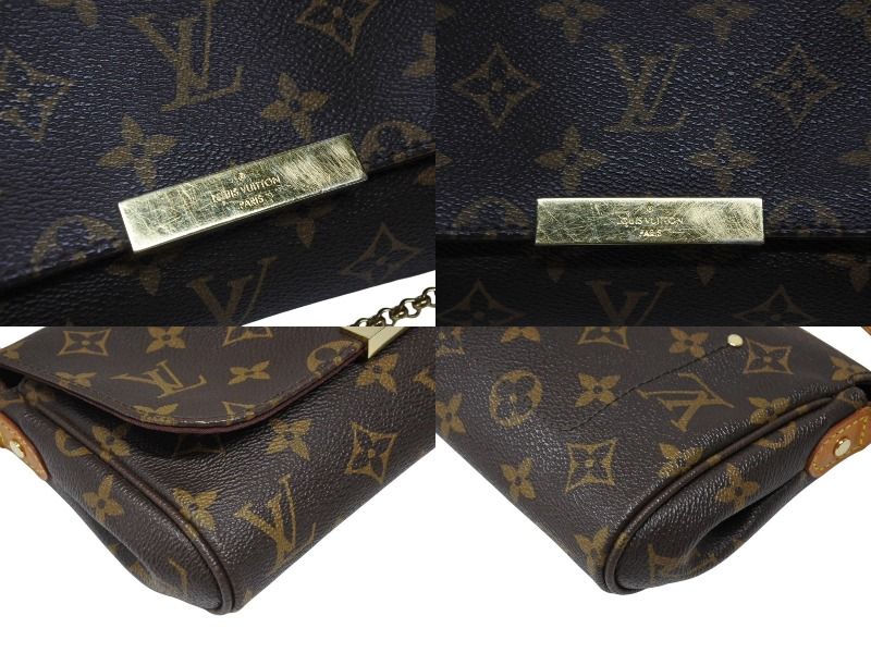 Louis Vuitton Monogram Favorite PM Shoulder Bag Brown Gold — view 6