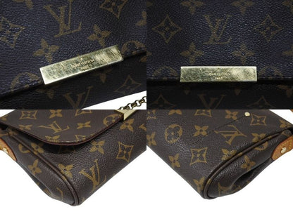 Louis Vuitton Monogram Favorite PM Shoulder Bag Brown Gold — view 6