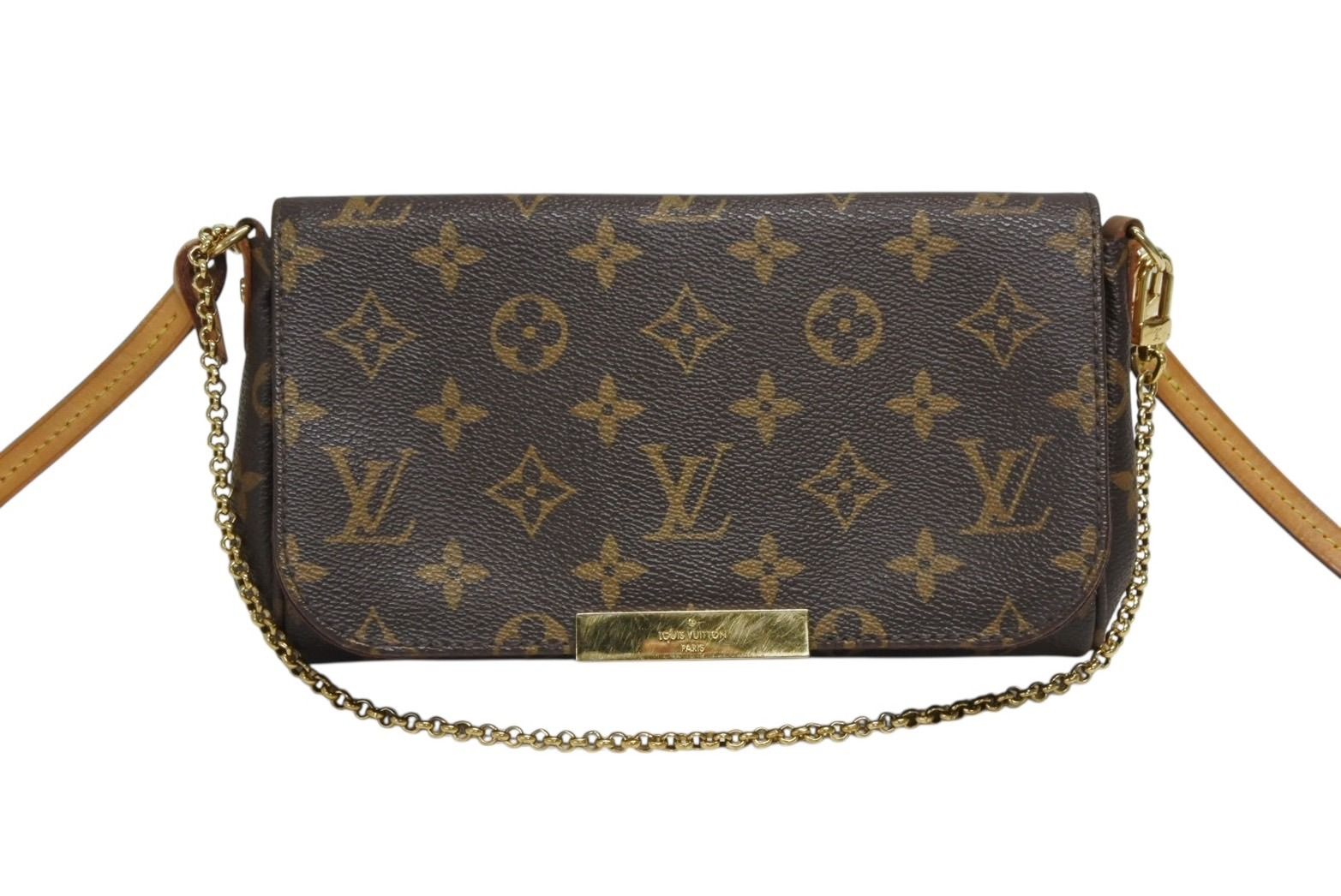 Louis Vuitton Monogram Favorite PM Shoulder Bag Brown Gold — view 2