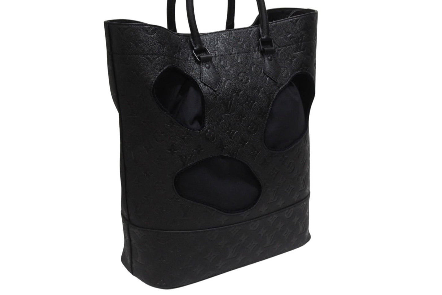 Louis Vuitton Comme Des Garcons Rei Kawakubo Tote Bag with Holes MM Monogram — view 4
