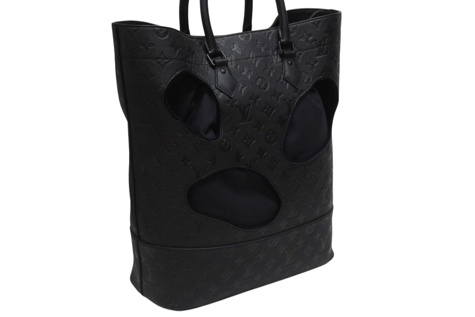 Louis Vuitton Comme Des Garcons Rei Kawakubo Tote Bag with Holes MM Monogram — view 4