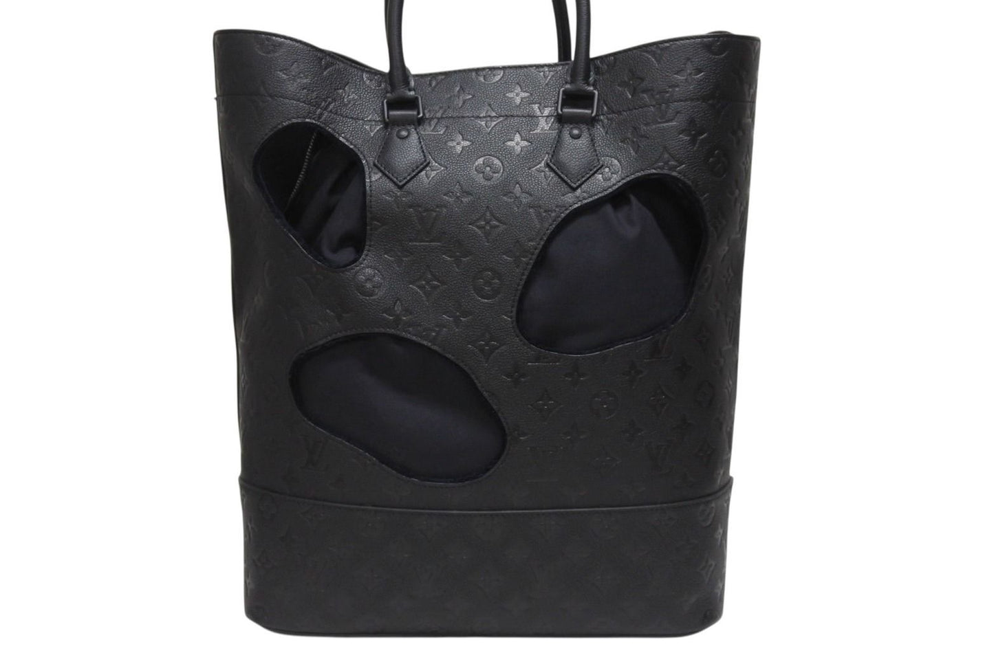 Louis Vuitton Comme Des Garcons Rei Kawakubo Tote Bag with Holes MM Monogram — view 3