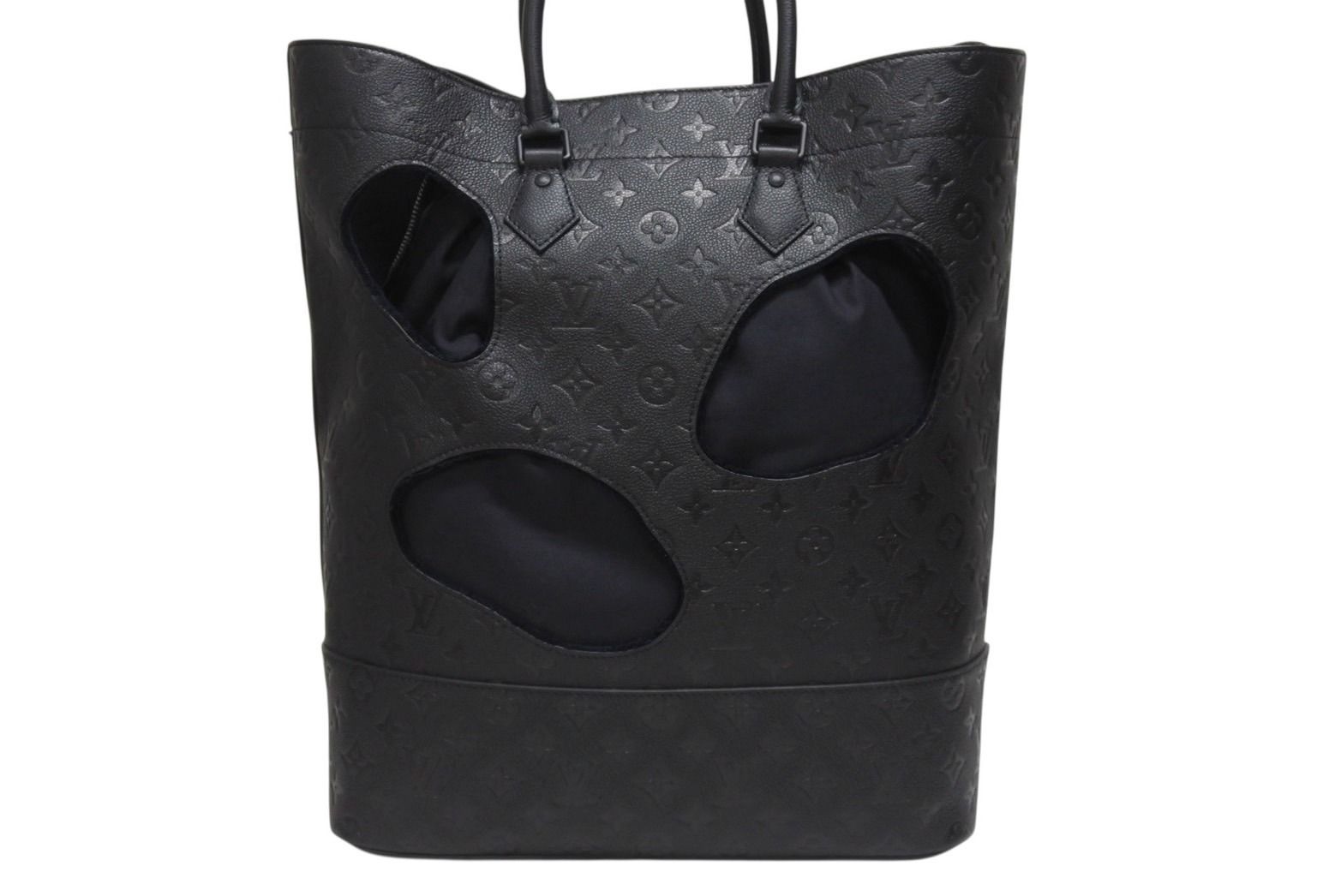 Louis Vuitton Comme Des Garcons Rei Kawakubo Tote Bag with Holes MM Monogram — view 3
