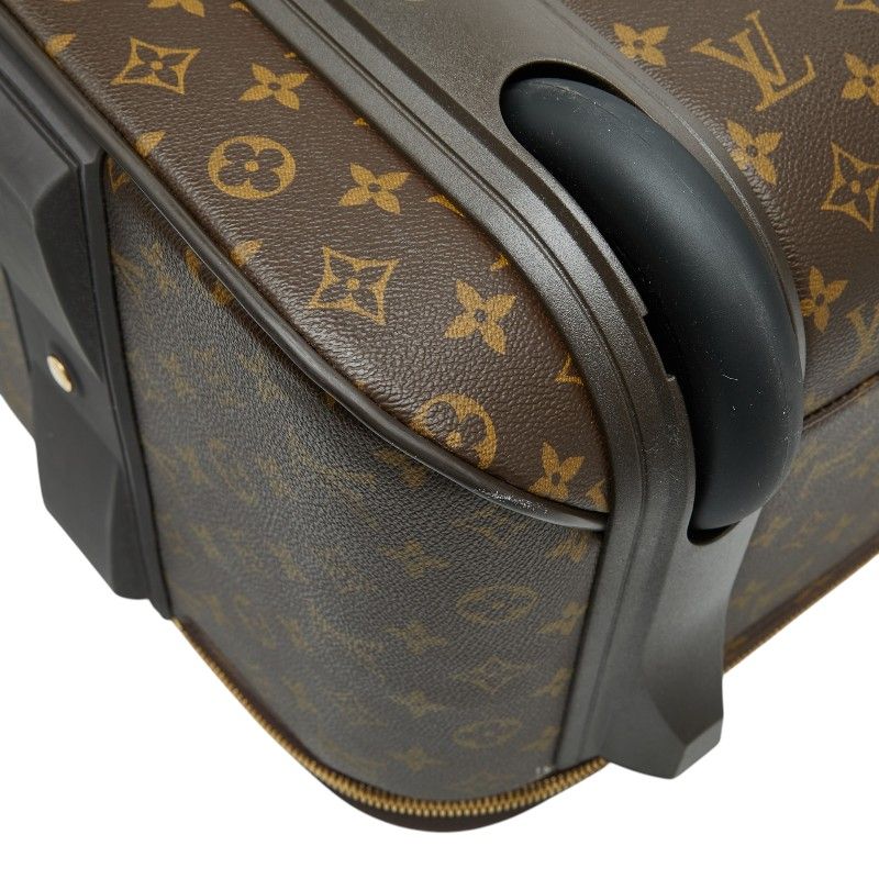 Louis Vuitton Monogram Pegase 65 Travel Bag Suit Case Brown Leather