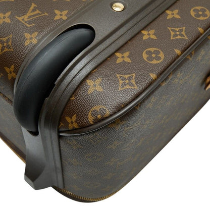 Louis Vuitton Monogram Pegase 65 Travel Bag Suit Case Brown Leather