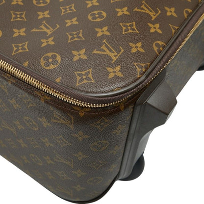 Louis Vuitton Monogram Pegase 65 Travel Bag Suit Case Brown Leather