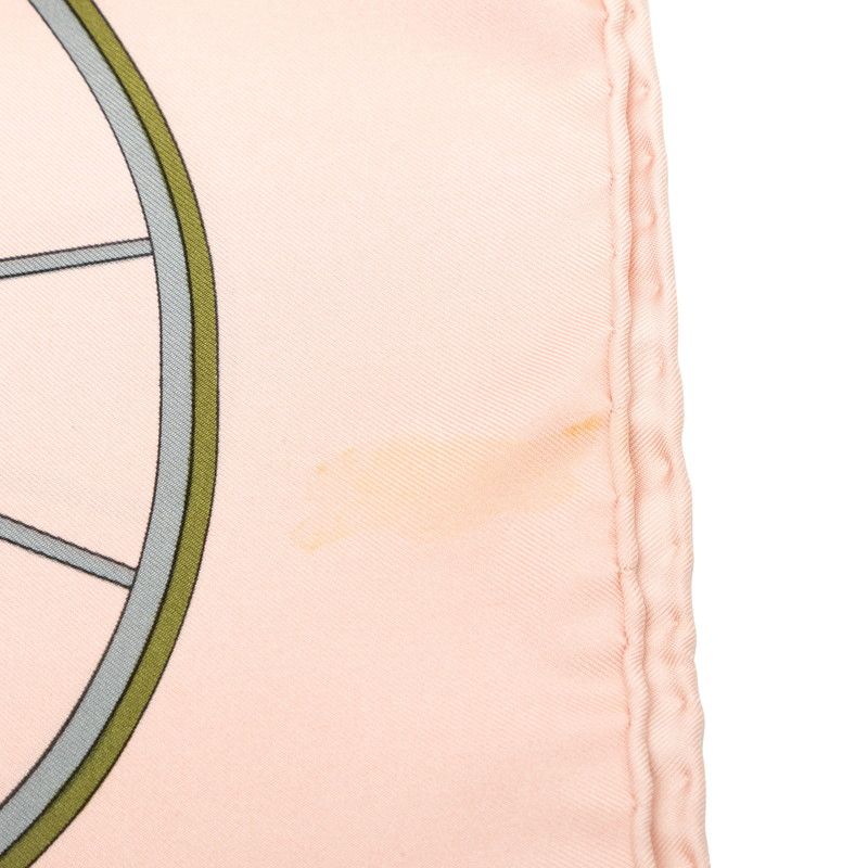 Hermes Carre 90 Spring Carriage Pattern Scarf Pink Multicolor Silk