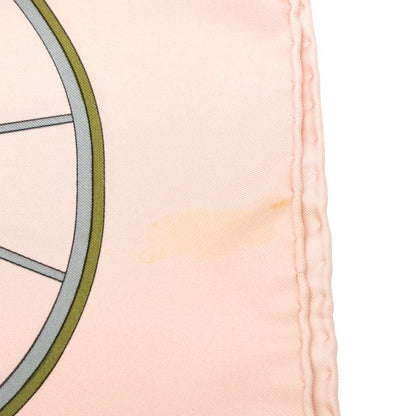 Hermes Carre 90 Spring Carriage Pattern Scarf Pink Multicolor Silk