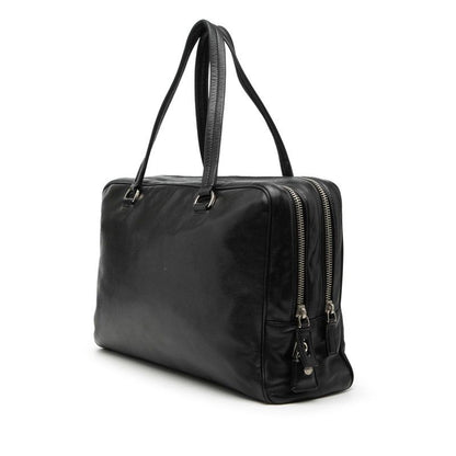 Prada Tote Business Black Lambskin