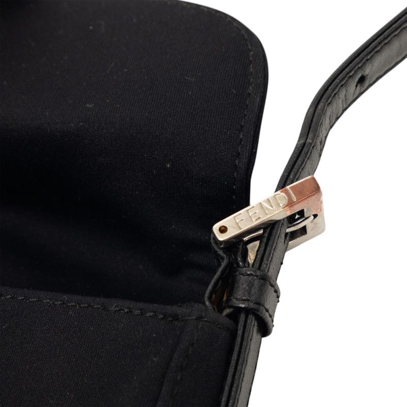 Fendi Mamma Bucket Shoulder Bag Black Cotton Canvas