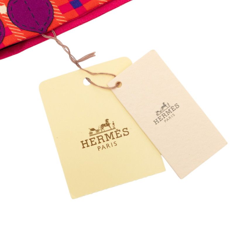 Hermes Twilly les Voitures Nouvelle Evolution of the Carriage Scarf Pink