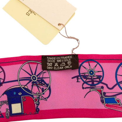 Hermes Twilly les Voitures Nouvelle Evolution of the Carriage Scarf Pink