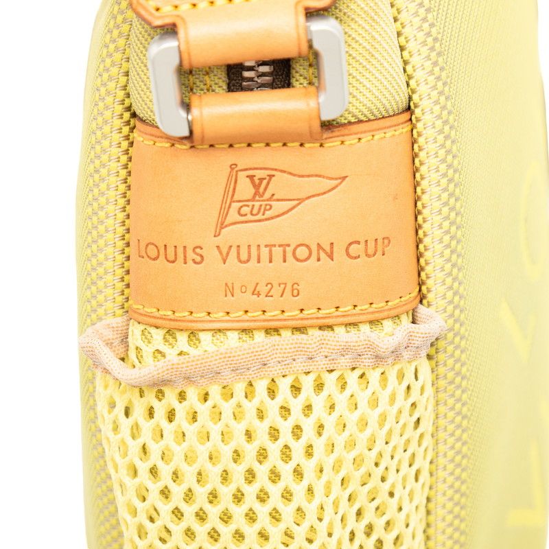 Louis Vuitton Damier Jean Weatherly LV Cup Shoulder Bag Yellow Canvas Leather