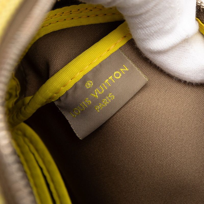 Louis Vuitton Damier Jean Weatherly LV Cup Shoulder Bag Yellow Canvas Leather