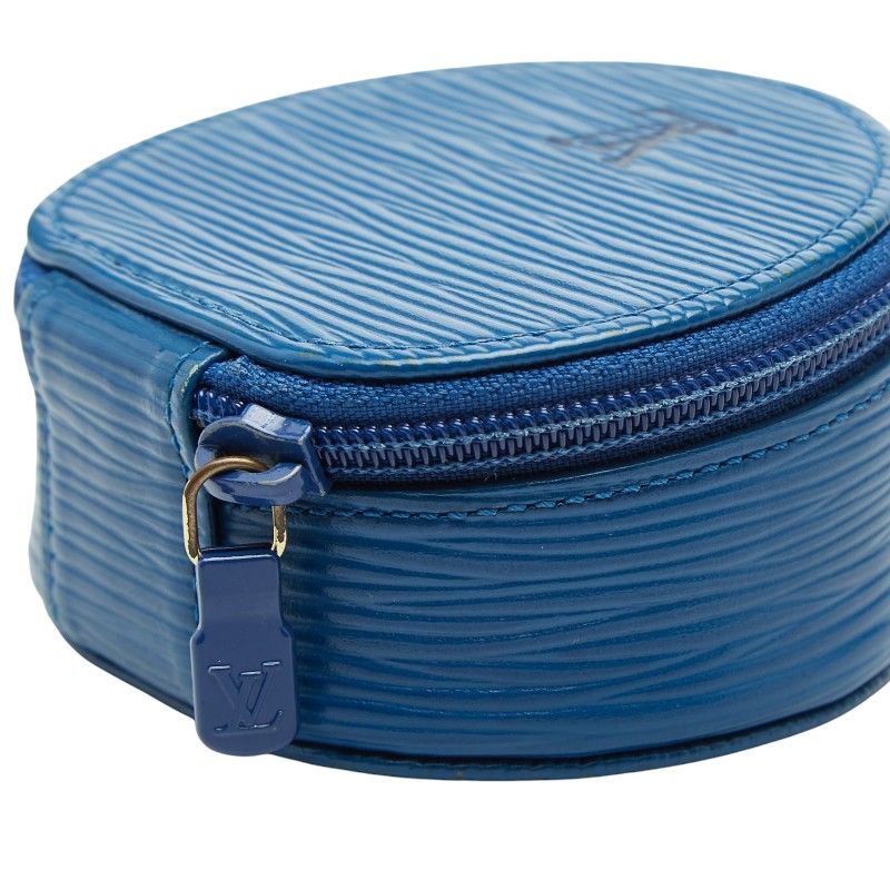 Louis Vuitton Epi Ecrin Bijou Case Toledo Blue Leather Shoulder Bag