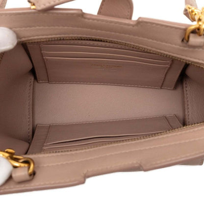 Saint Laurent YSL Logo Toy Cabas Shoulder Bag Pink Leather
