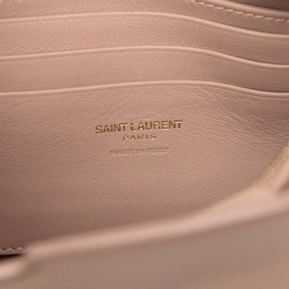 Saint Laurent YSL Logo Toy Cabas Shoulder Bag Pink Leather