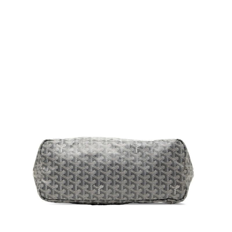 Goyard Saint Louis PM Tote Shoulder Bag Gray Leather