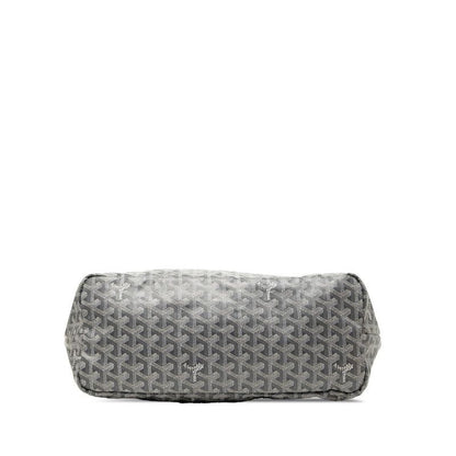 Goyard Saint Louis PM Tote Shoulder Bag Gray Leather