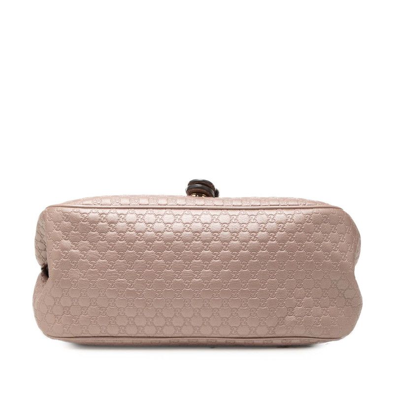 Gucci Micro Guccissima Ski GG Logo Crossbody Shoulder Bag Pink Leather