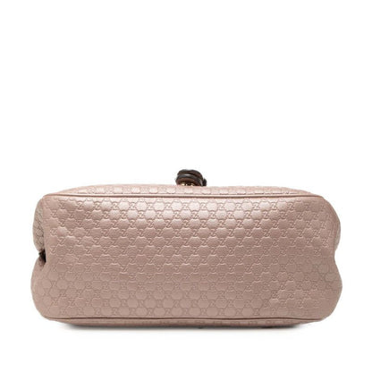 Gucci Micro Guccissima Ski GG Logo Crossbody Shoulder Bag Pink Leather