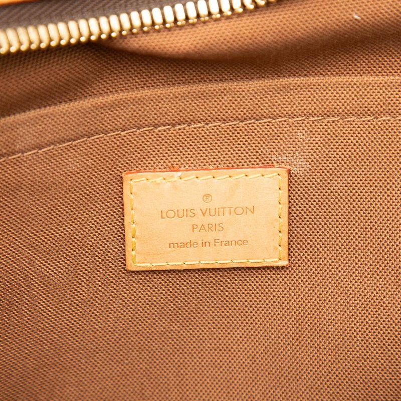 Louis Vuitton Monogram Rivet Shoulder Bag Brown Leather