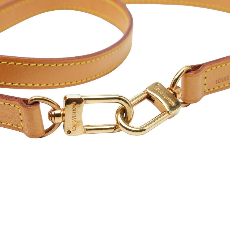 Louis Vuitton Shoulder Strap Beige Leather