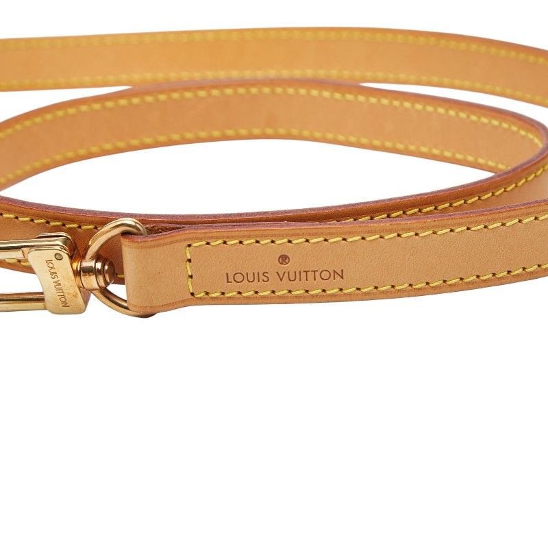 Louis Vuitton Shoulder Strap Beige Leather