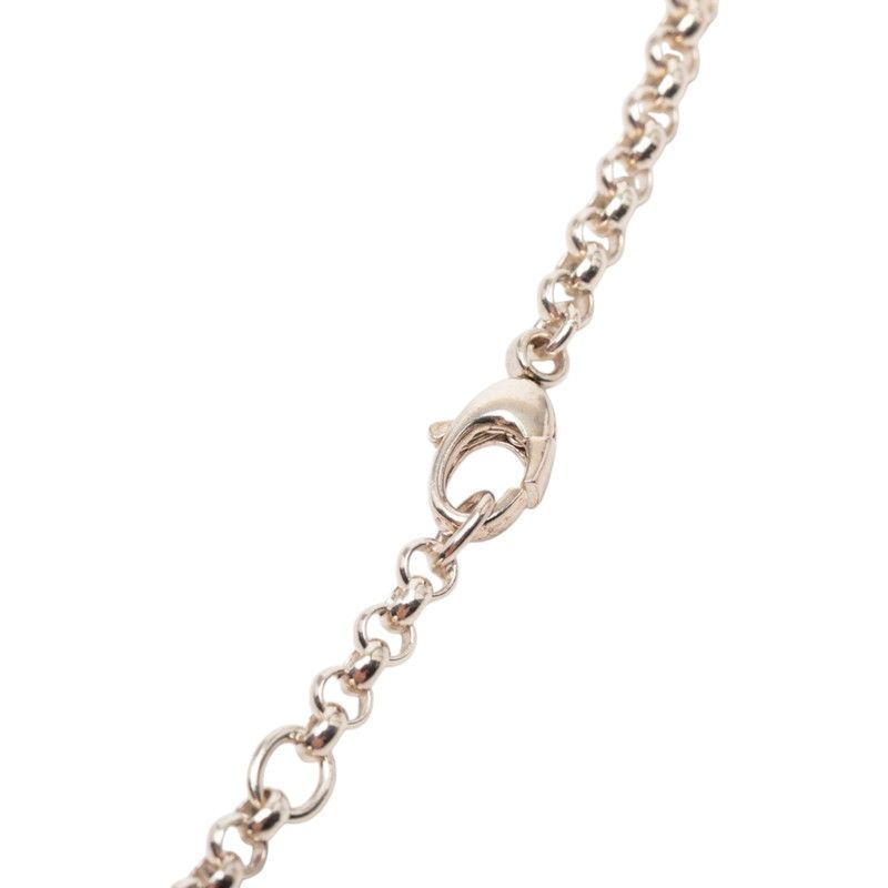 Gucci Chain Logo Pendant Necklace Silver