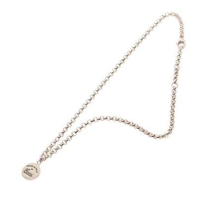 Gucci Chain Logo Pendant Necklace Silver