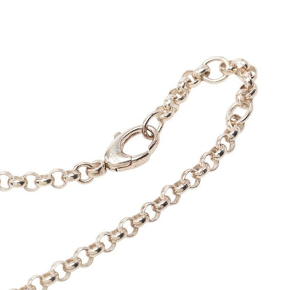 Gucci Chain Logo Pendant Necklace Silver