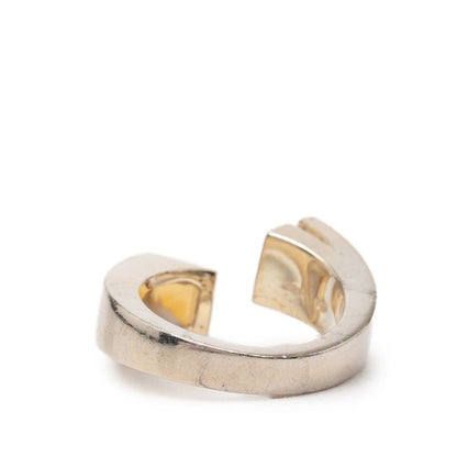 Gucci Spiral Ring Silver Yellow Stone