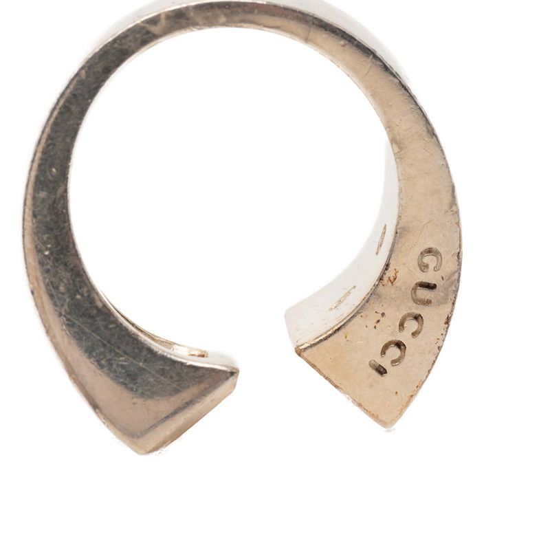 Gucci Spiral Ring Silver Yellow Stone