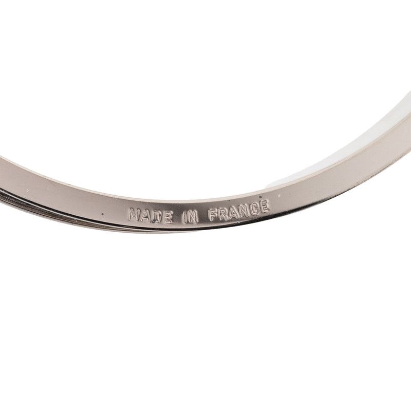 Hermes Kelly Bangle Cadena Lock Silver Leather Metal