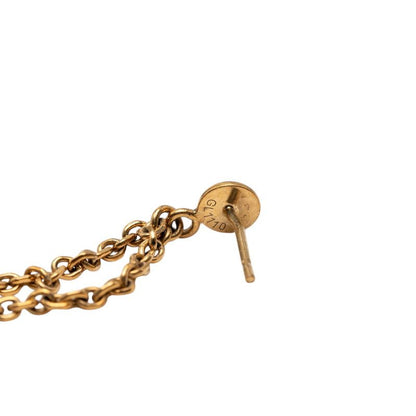 Louis Vuitton Boucle Doreille Pandan Gambling Earrings Gold Multicolor Plated