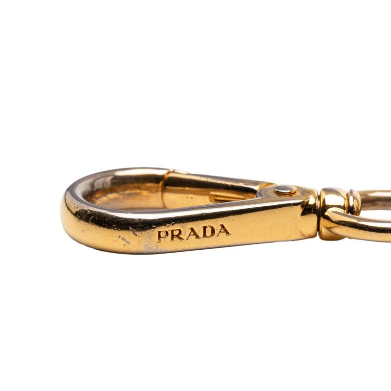 Prada Ladybug Motif Key Holder Charm Gold Plated Enamel
