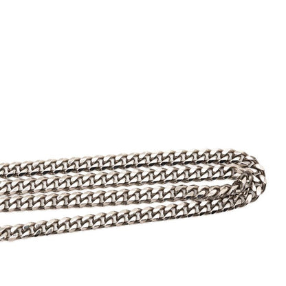 Louis Vuitton Necklace Monogram Low Flower Motif Chain Silver Metal