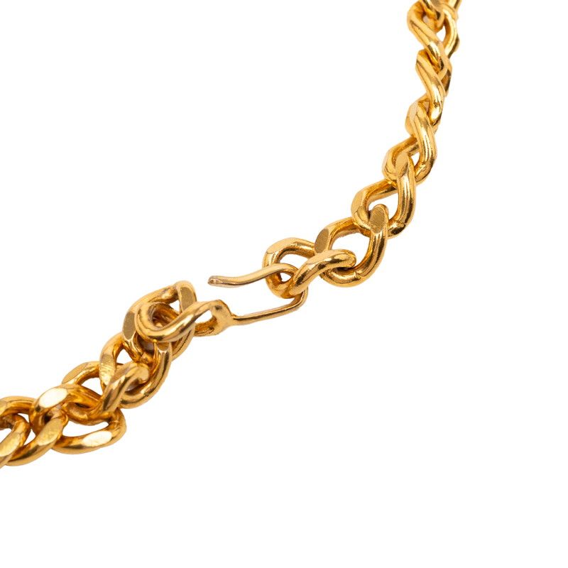 Chanel Necklace Double Chain Gold Plated
