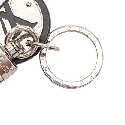 Louis Vuitton LV Circle Key Sling Bag Charm Silver Black Metal