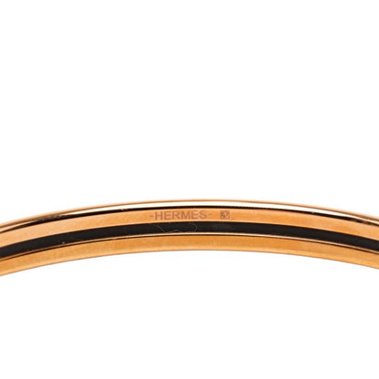 Hermes Enamel TPM Bangle Gold Black Plated Bracelet