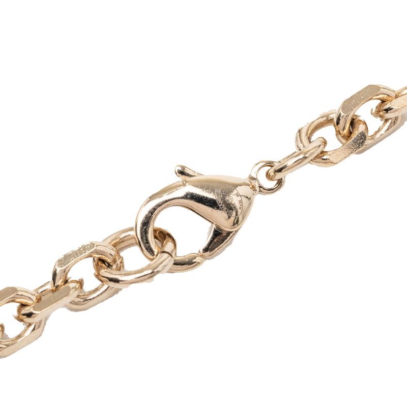 Chanel CC Logo Perfume Bottle Chain Pendant Necklace Gold Plated Faux Pearl